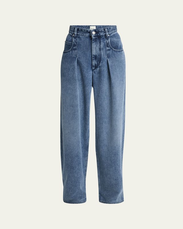 Rodayna Wide Leg Fluid Denim Pants